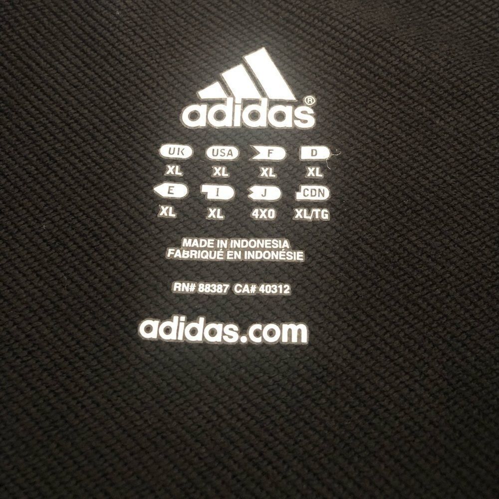 Adidas 1/4 Zip Up Black Athletic Pullover Sz XL - Picture 2 of 7